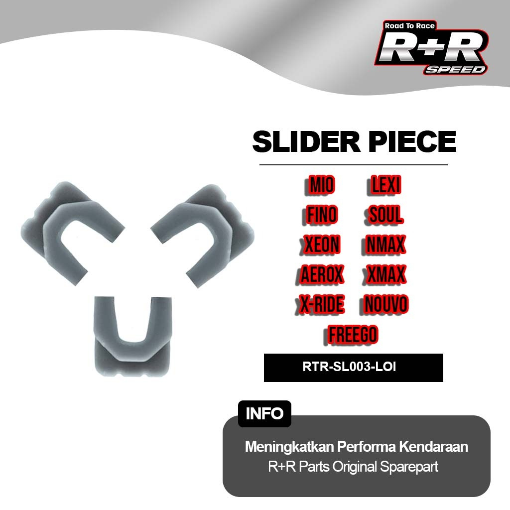 PIECE SLIDE/SLIDER RACING RTR VARIO 150 125 110 ,PCX ADV ,BEAT KARBU Fi ESP ,SCOOPY KARBU Fi ESP ,MIO SMILE , MIO J, MIO M3/Z, SOUL GT, AEROX LEXI NMAX BY RTRSPEED