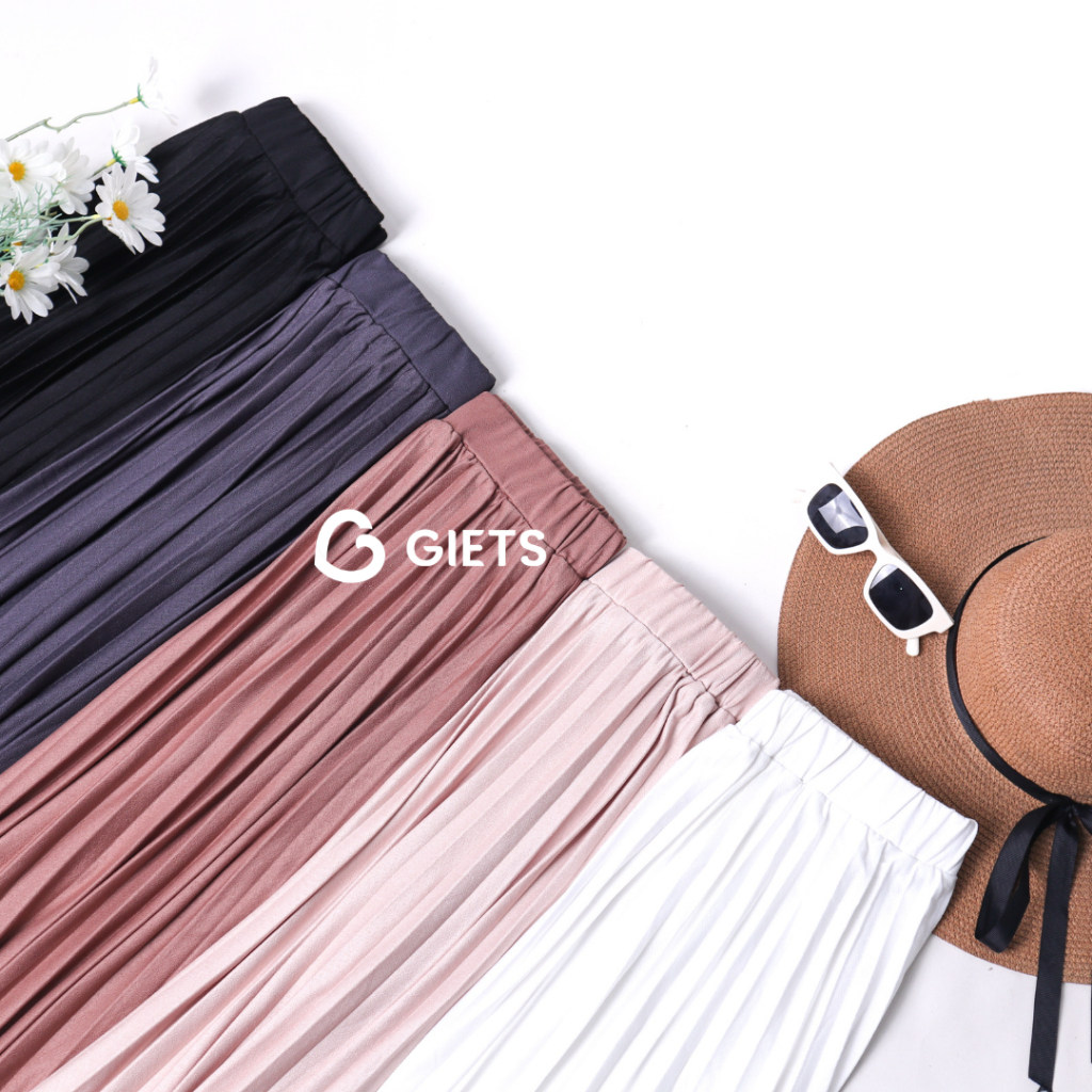 Giets - Zyzy Rok Plisket Premium - Rok Modis untuk Muslimah Aktif