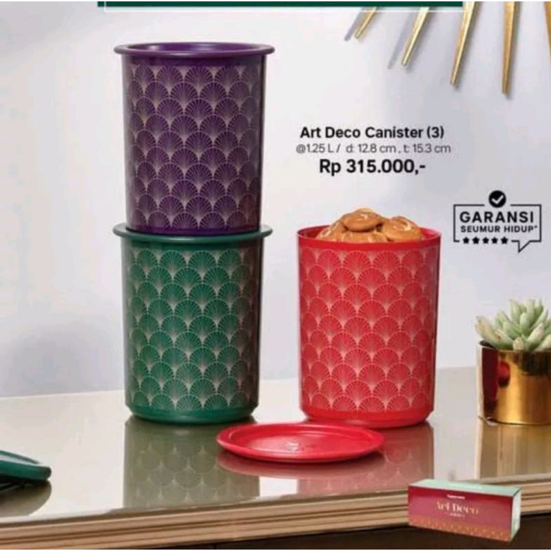 Art Deco Canister Tupperware