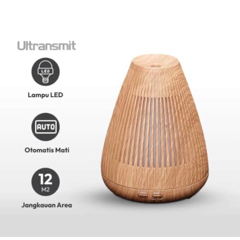 ULTRANSMIT ULTRASONIC DIFFUSER BAMBU/ACE ULTRASONIC AROMA DIFFUSER AROMATERAPI BAMBU/ALAT DIFFUSER