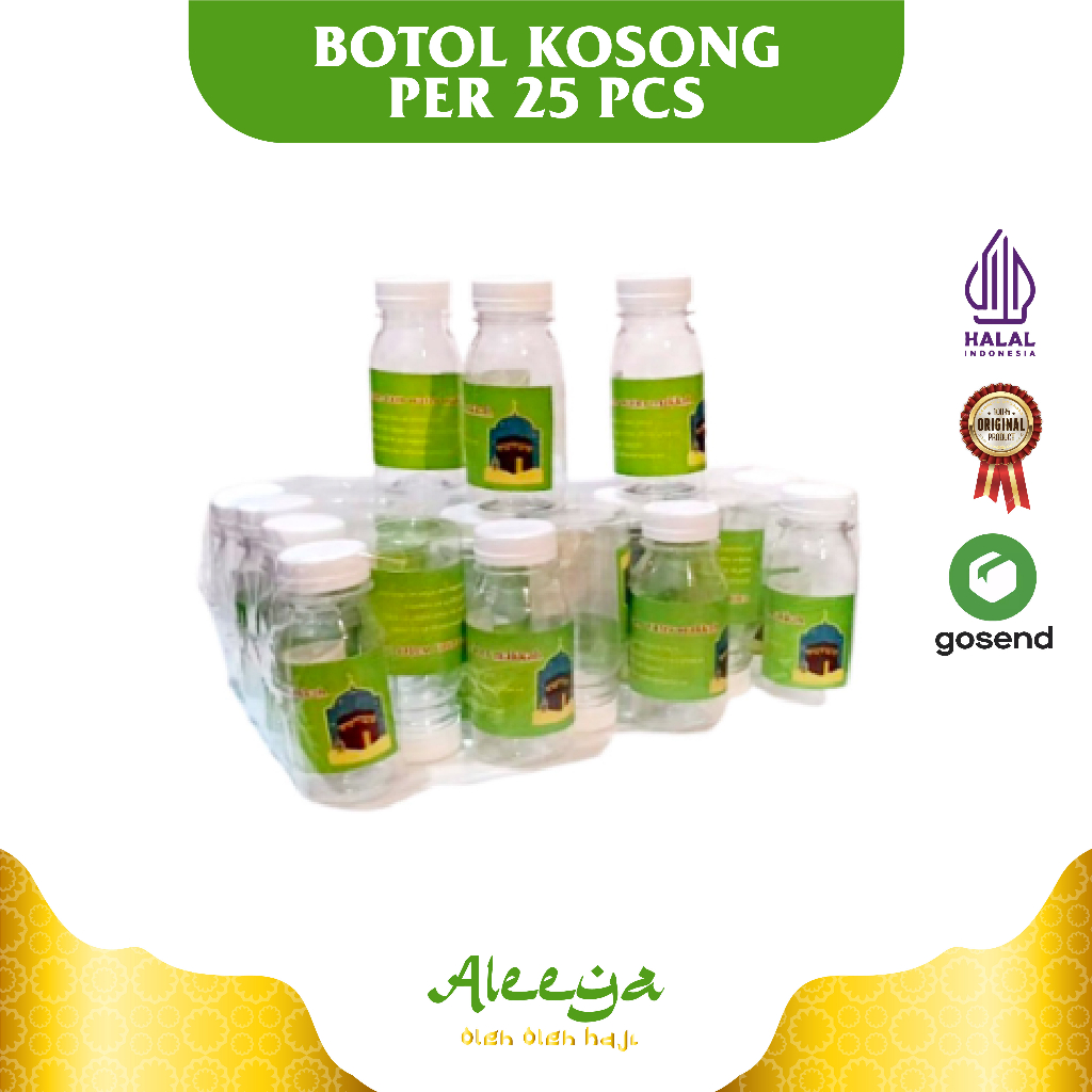 

1 pack (25 Pcs) Botol Air Zam-zam Kosong Botol Zamzam 80ml Kemasan Plastik Lucu Murah untuk Oleh Oleh Haji dan Umroh