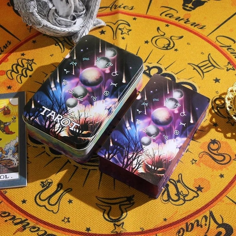 Tarot Symbology 12x7cm include guide paper kemasan kaleng