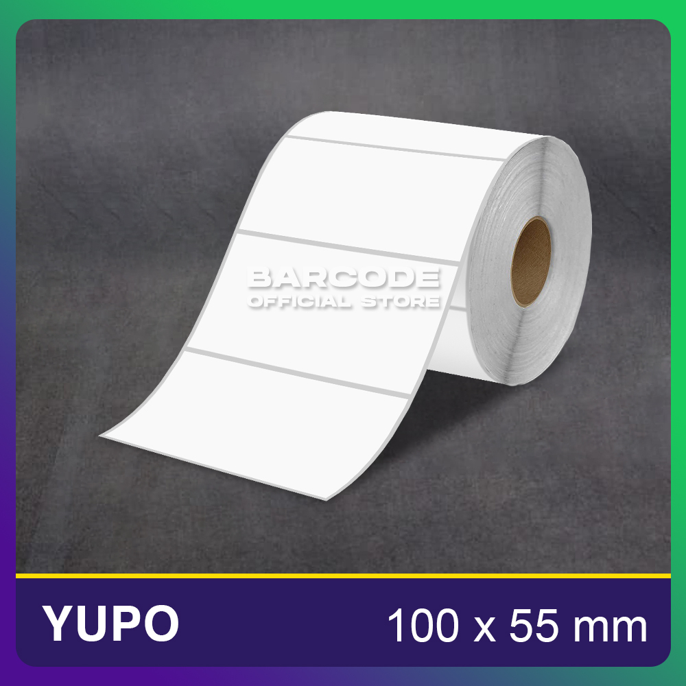 

Ay00! Yupo 100 x 55 Label Barcode 1 Line Isi 1000 Pcs Stiker 100x55 mm 100x55mm