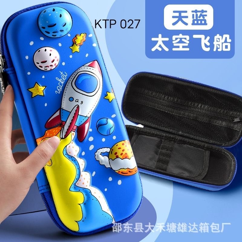 TEMPAT PENSIL 3D ANAK SEKOLAH KARAKTER PEN PENCIL CASE 3D TIMBUL BAHAN EVA ANTI AIR