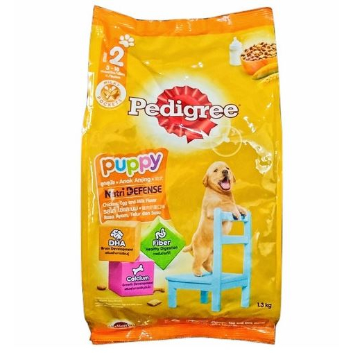 PEDIGREE PUPPY 1.3KG Chicken Egg &amp; Milk Dry Dog Food / Makanan anak anjing