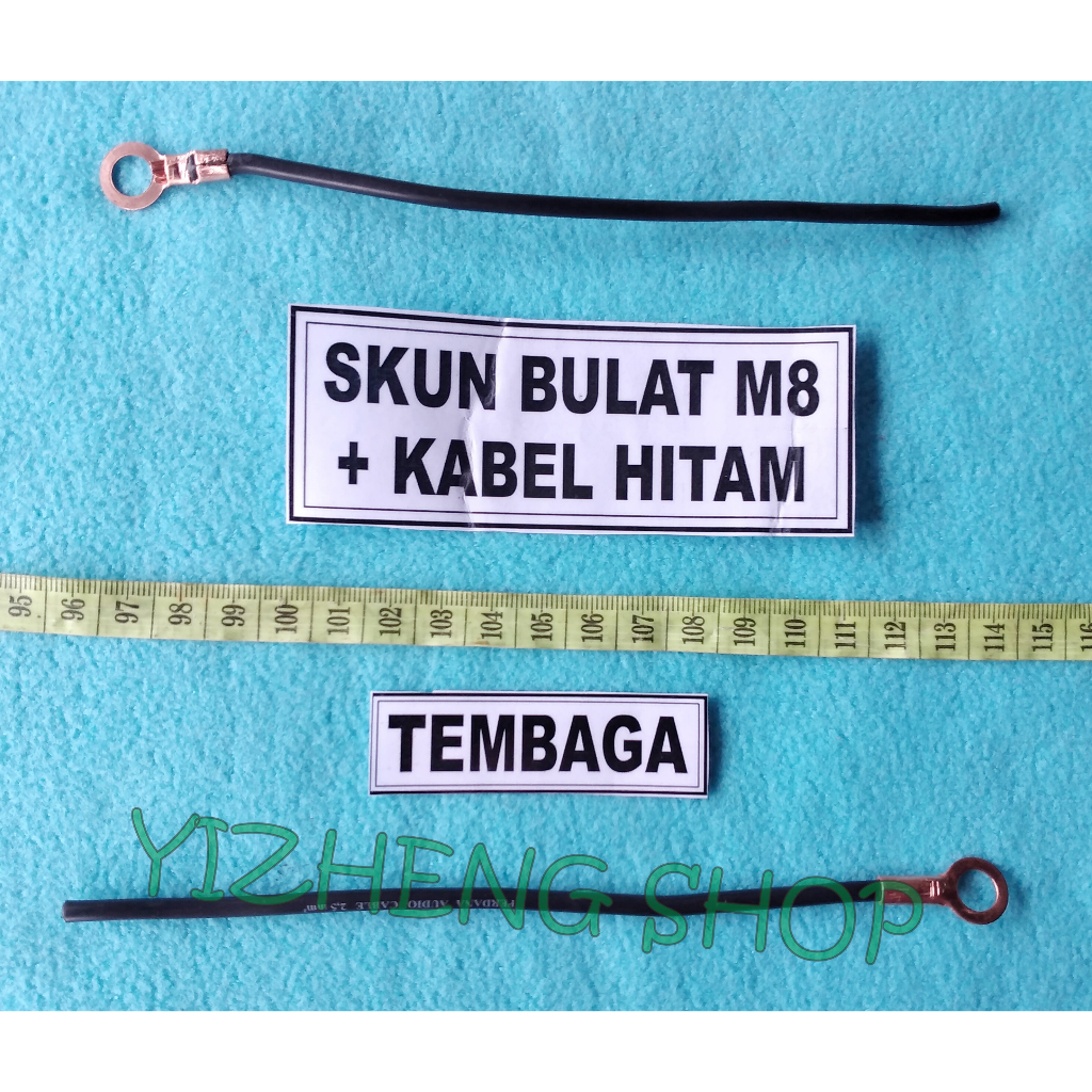 SKUN BULAT M8 TEMBAGA + KABEL 2,5MM² HITAM