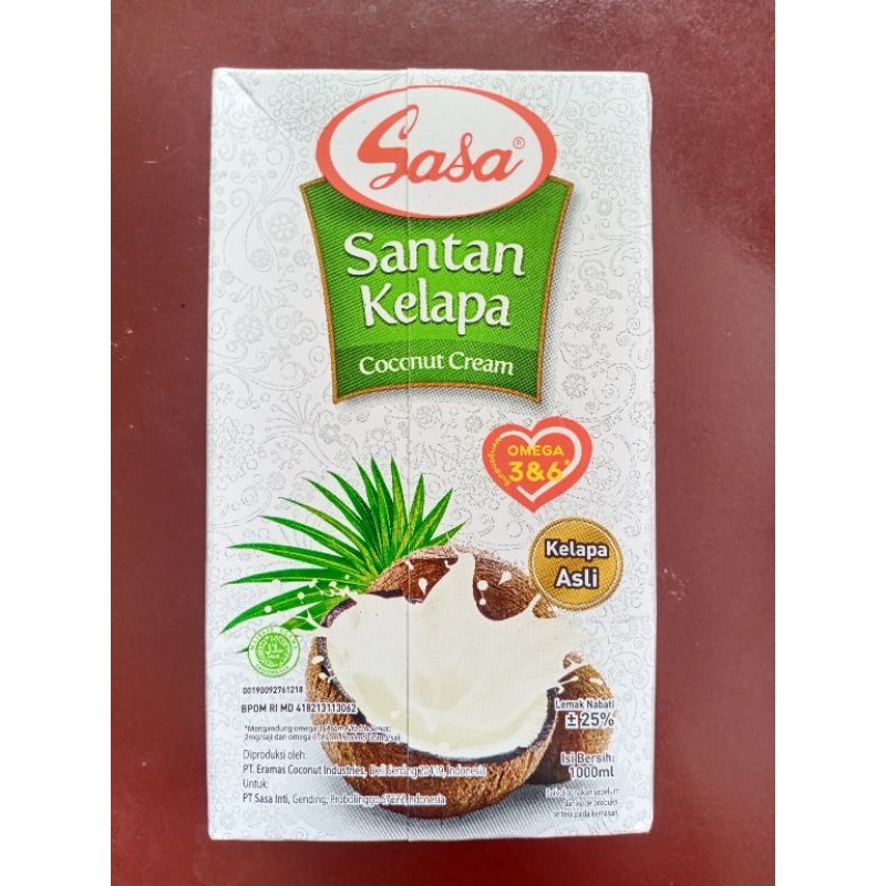 

Sasa Santan Kelapa Coconut Cream Santan Extract 1L