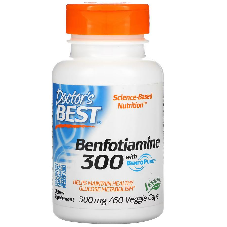 Doctors Best Benfotiamine with BenfoPure 300 mg 60 Veggie Caps Dr best benfotiamine