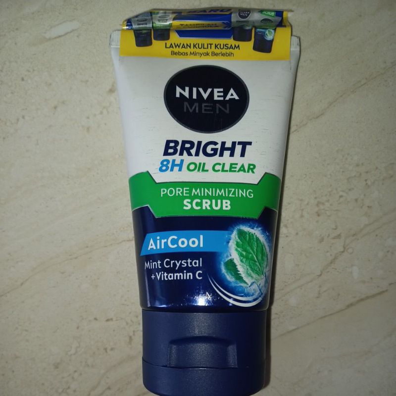 Nivea men bright 8H oil clear scrub air cool 100ml