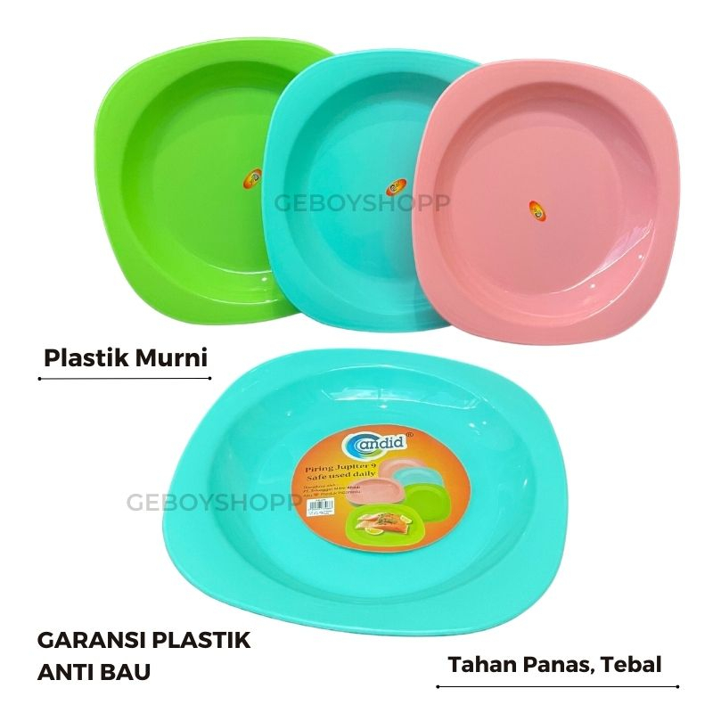 Piring Makan / Piring Saji / Piring Plastik Jupiter 9&quot; Plastik Murni Foodgrade