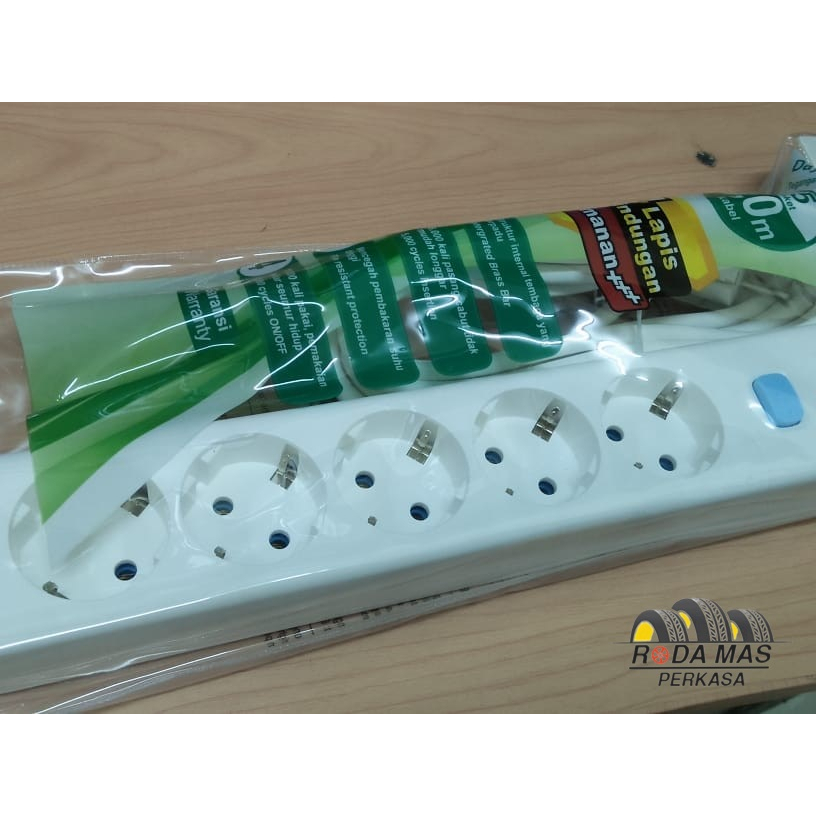 Stop kontak GONGNIU uticonn 5 lubang stop kontak 1 switch 3 M RMP