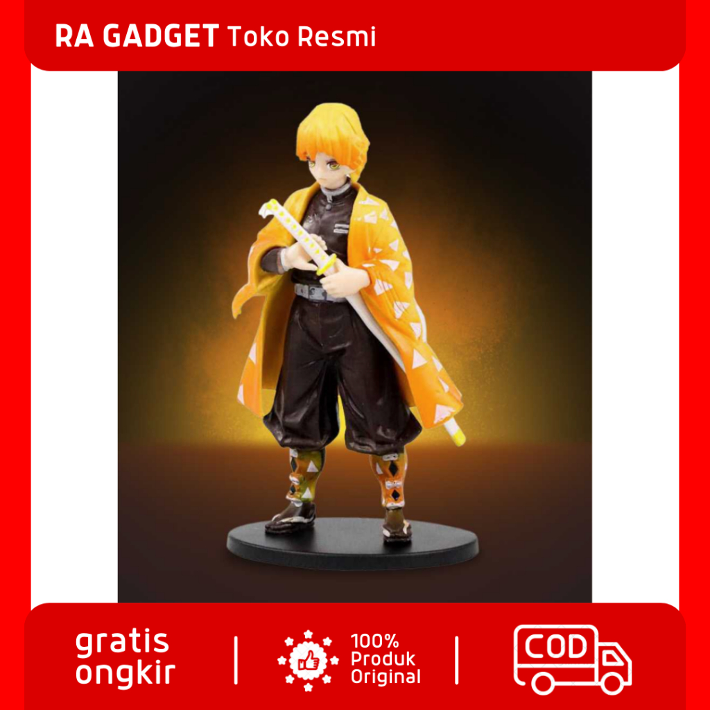 Action Figure Demon Slayer Kimetsu no Yaiba Zenitsu / Patung Anime Chibi Figuratif Figuran Demon Sla