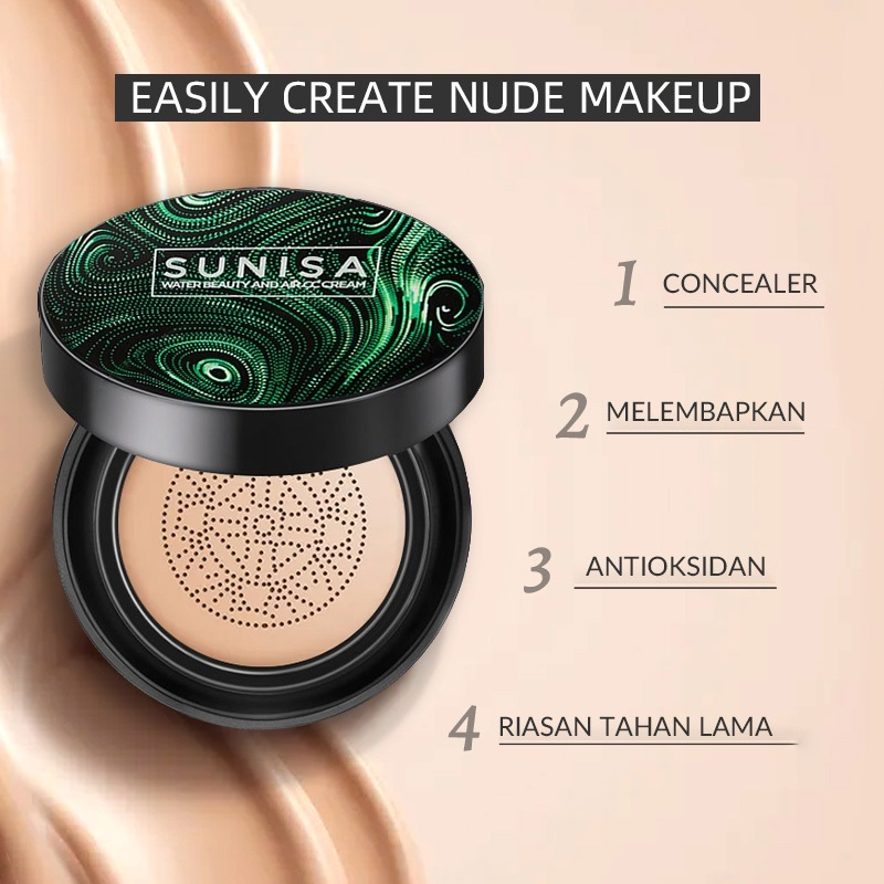 BIOAQUA BB Cushion Whitening Beauty Cream Waterproof 20GR BPOM Menutupi pori-pori Full Coverage