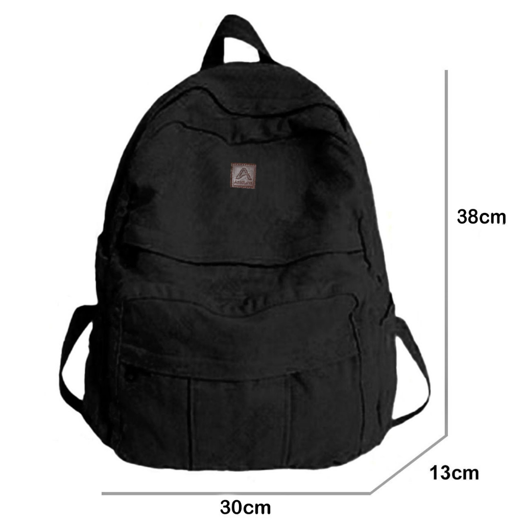 Kbag Klub New Arrival - Tas Ransel Canvas IAC Backpack Up to 12 inch - Tas Sekolah Tas Wanita Daypack