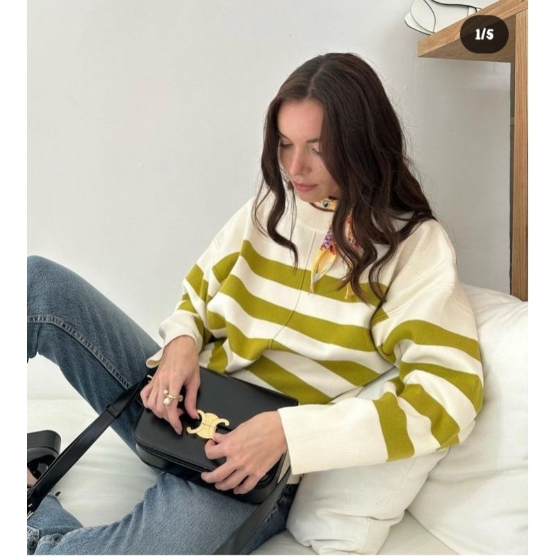 (READY) Diora Sweater OLIVE by Gonegani