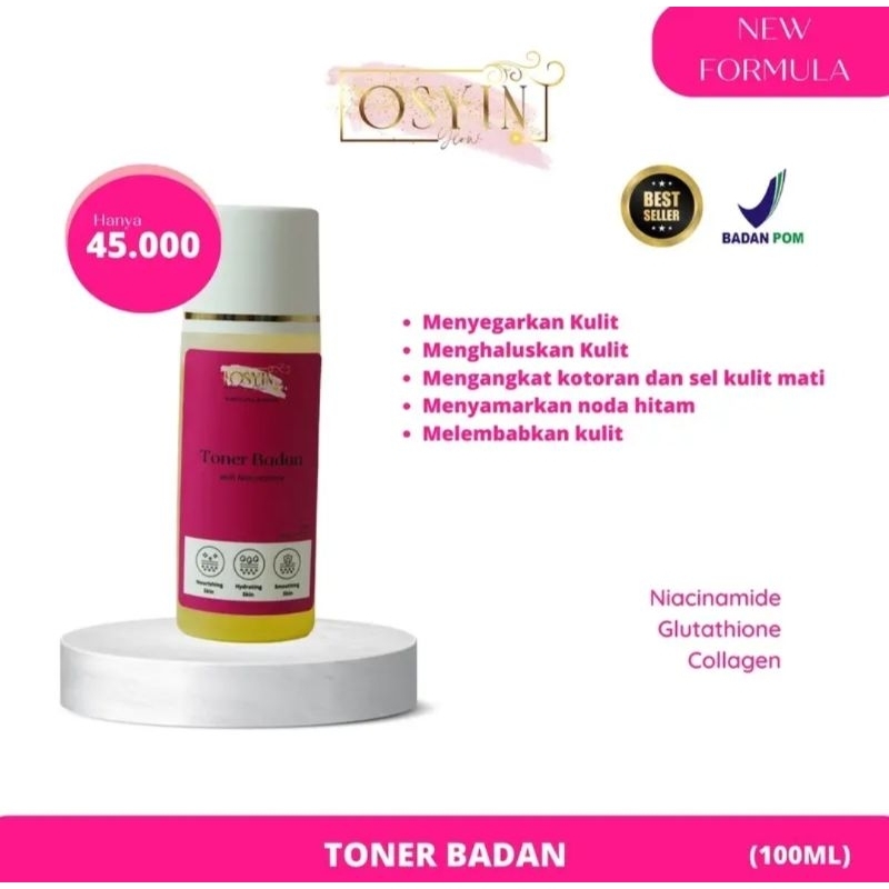 TONER BADAN DOSTING BPOM OSYIN GLOW (Beli 3 free lulur)