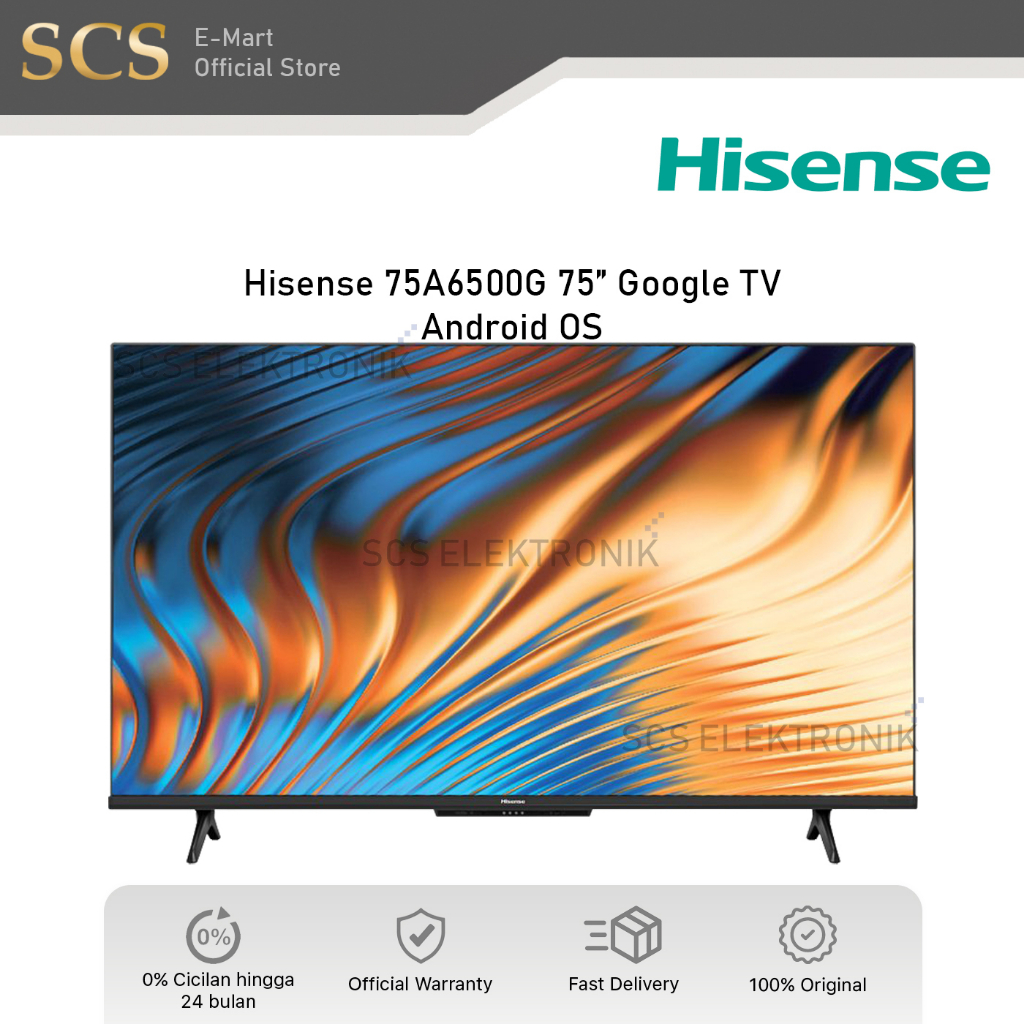 HISENSE 75A6500H Android Google TV LED 75 Inch Digital Smart