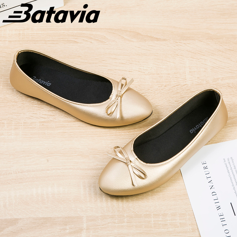 batavia 2023 Sepatu wanita flatshoes kulit sepatu fashion wanita sepatu datar wanita baru sepatu terbang kasual sepatu wanita flatshoes import sepatu mulut ringan nyaman dan sol lembut F11