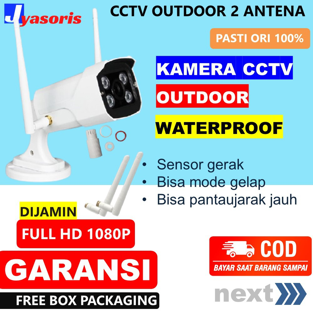 KAMERA CCTV OUTDOOR V380 PRO CAMERA PENGINTAI IP CAMERA KONEK HP WATERPROOF WIRELESS JS39