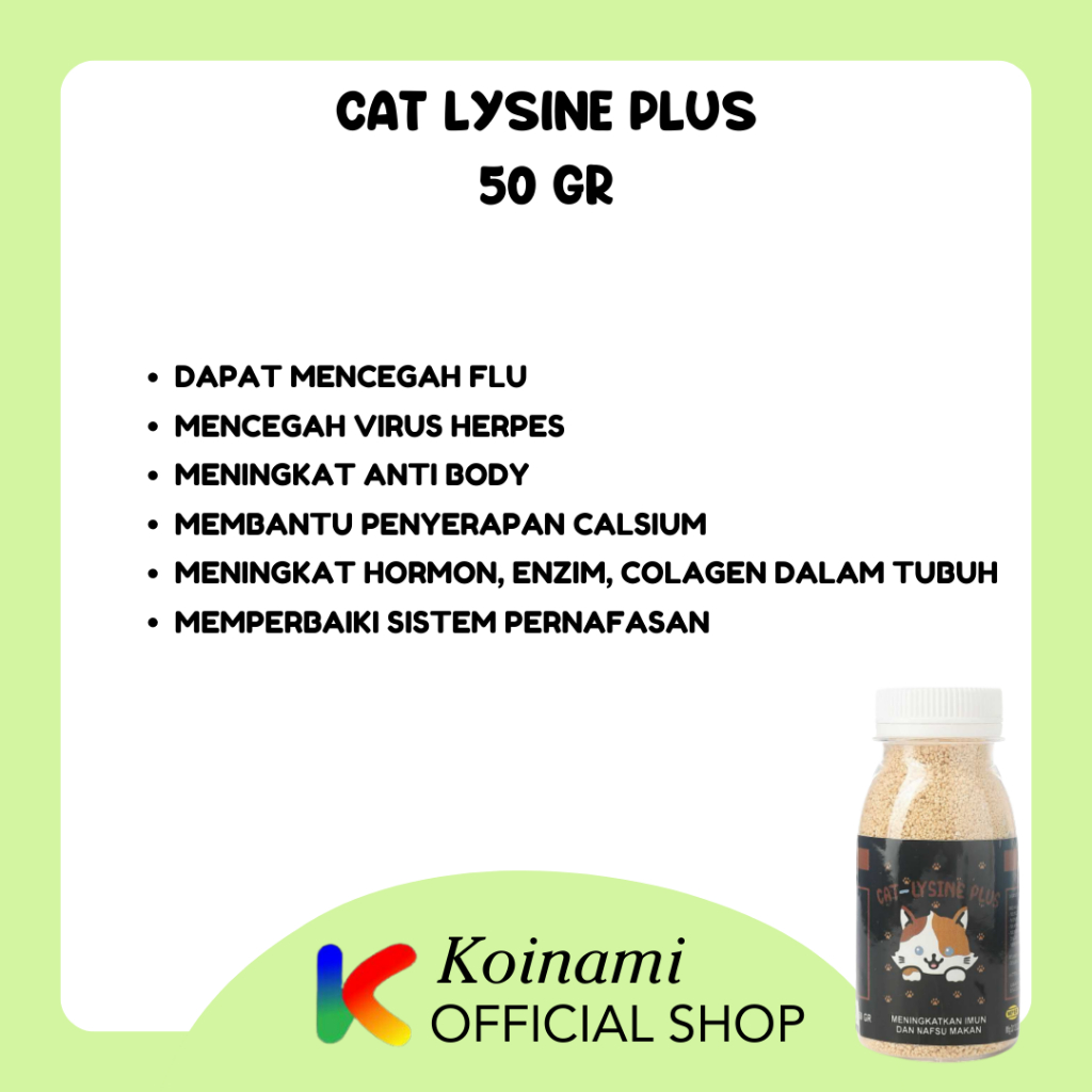 VITAMIN KUCING / CAT LYSINE PLUS  NAFSU MAKAN DAYA TAHAN TUBUH / btm / lysine kucing