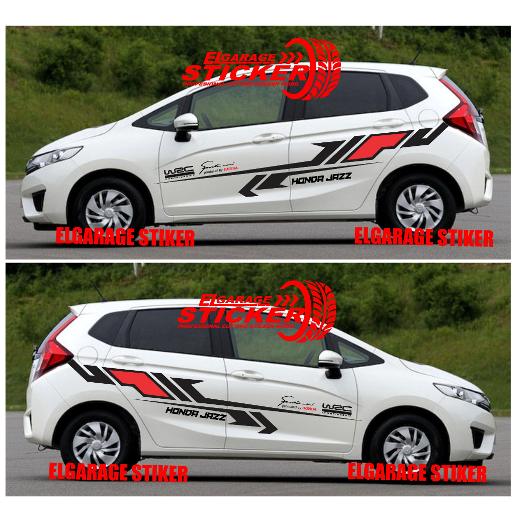 Stiker mobil honda jazz cutting stiker striping samping honda jazz