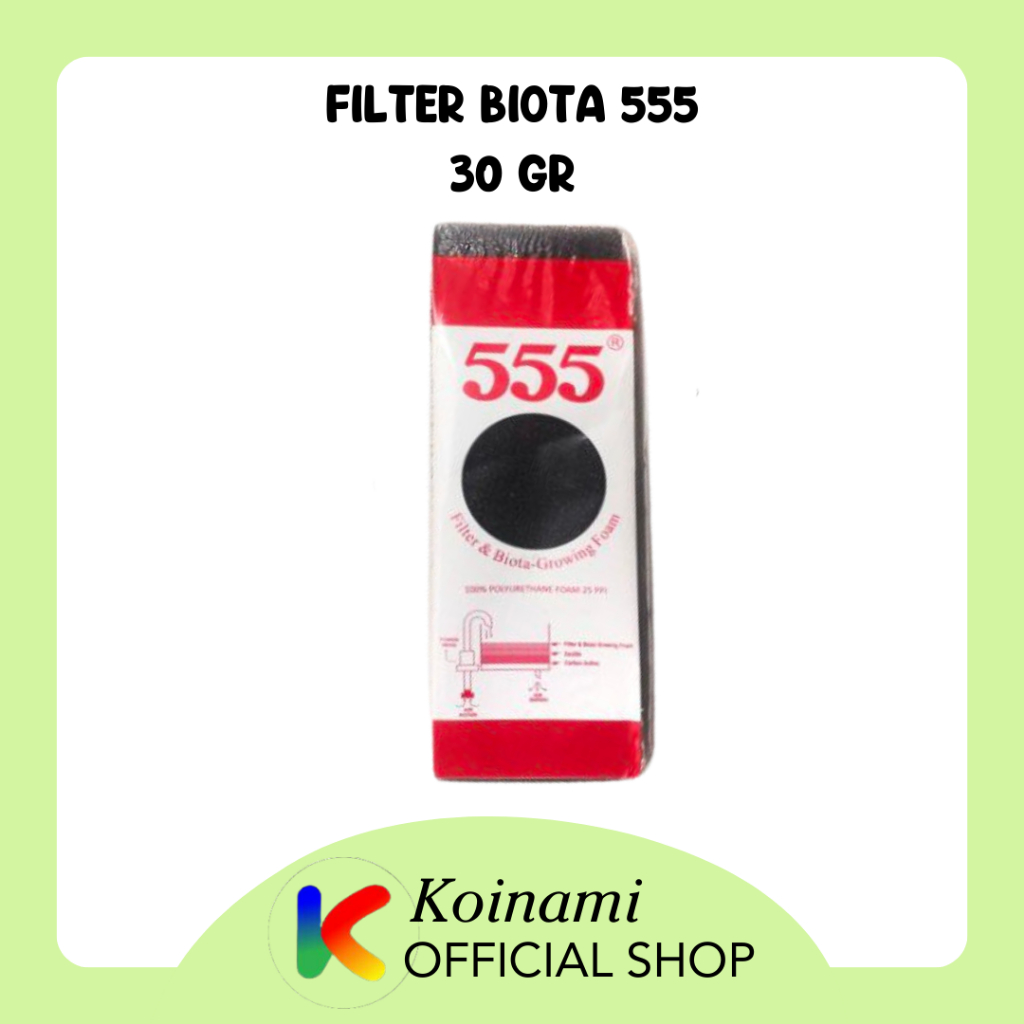 FILTER BIOTA 555 / FILTER AQUARIUM / SARINGAN AIR KOLAM IKAN / KAPAS BIO FOAM HITAM / RAID