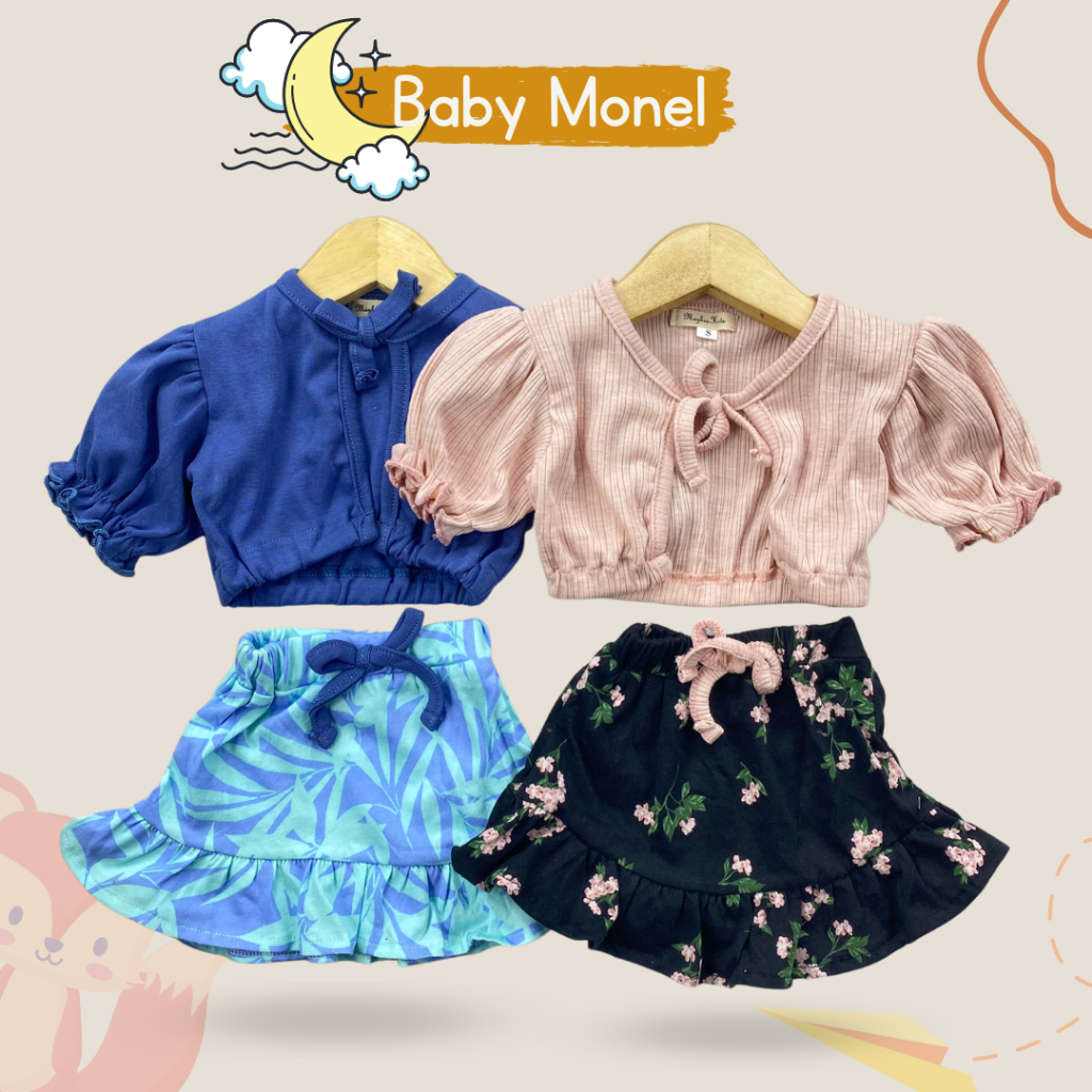 GK 0-15 BLN SETELAN BAYI MONEL SET ROK BAYI PEREMPUAN BY MAYBEE (SNI)