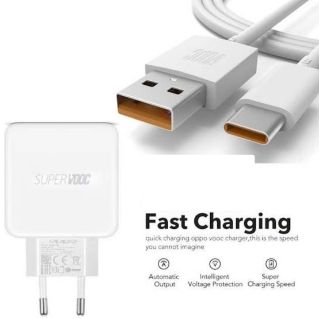 TRAVEL CHARGER  CASAN A9 A5 2020 A74 A54 RENO 6 2 2F 4 F 5 F PRO 4G 5G USB TIPE C TYPE C MICRO USB SUPPORT VOOC FAST CHARGING