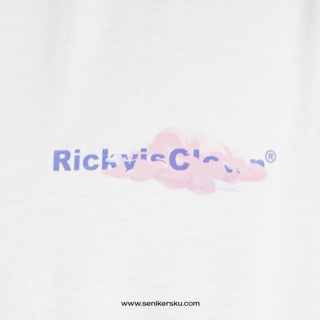 RIC Ricky is Clown Pink Cross Cloud White Tee