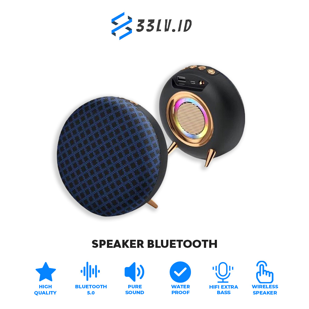 【33LV.ID】Speaker BS-36D Bluetooth Wireless Portabel Super Stereo Bass