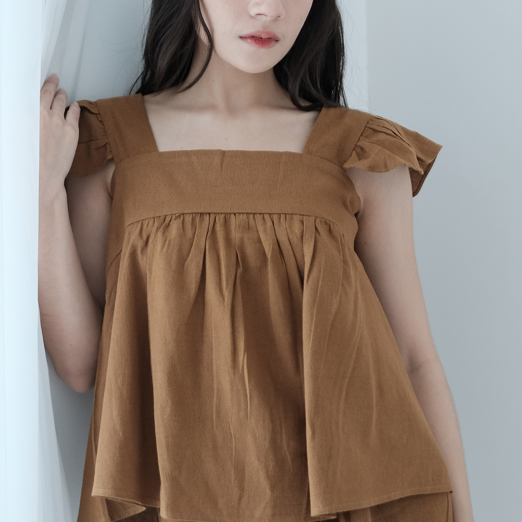 Ladybydiana AVERY PAJAMAS One Set Piyama Celana Panjang Wanita Bahan Linen