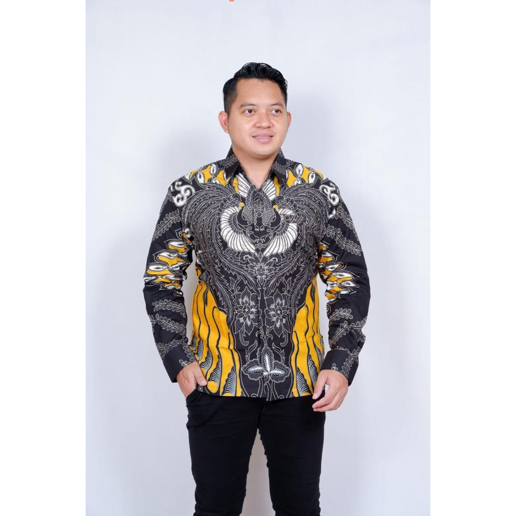 CAKRABUANA KUNING BATIKSOLOAMANAH KEMEJA BATIK PRIA LENGAN PANJANG PENDEK LAPIS FURING PREMIUM KATUN HALUS JIWAMUDA PANJI LESMONO PRASTOWO COKLAT CENDRAWASIH KUNING IJO NAVY BIRU SM DEWA WANGSA DEWAWANGSA UNGU MAROON HITAM NAVY MARTOWIRO GURDO IJO KHARIS