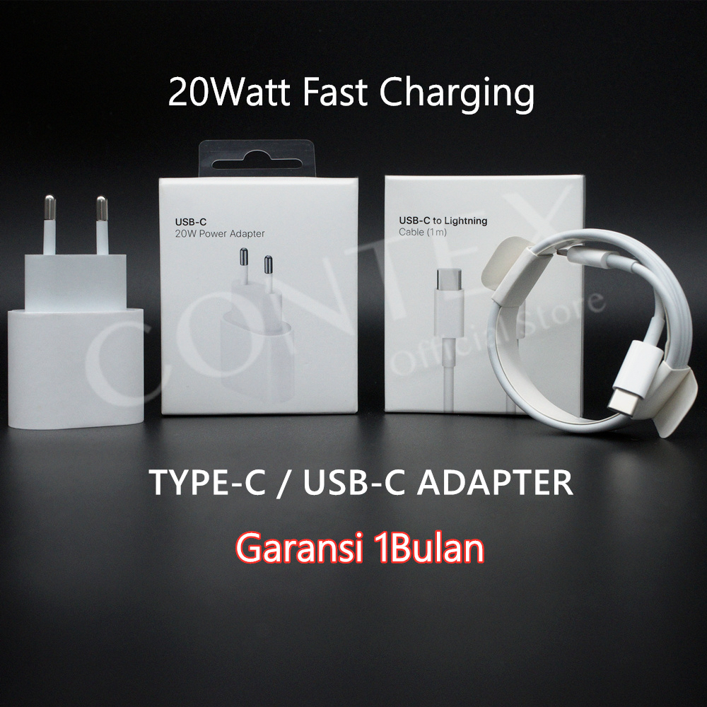 CONTEX - KEPALA CHARGER 20Watt TIPE-C TYPE-C ADAPTER - PD FAST CHARGING - 1Paket