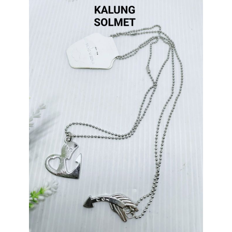 Kalung Solmed/Kalung pasangan/Kalung motif cinta/persahabatan harga/card