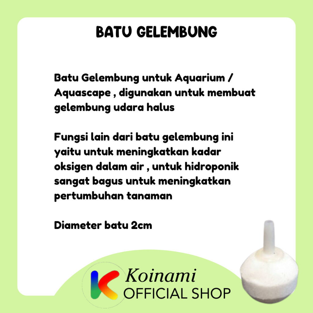 Batu Gelembung / Batu Air Stone / Batu Aerator / Aquascape / Air Stone / Petshop