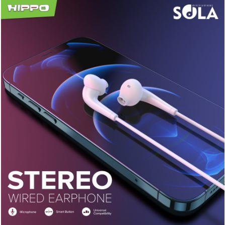 HIPPO Headset HANDSFREE SOLA STEREO WIRED Earphone