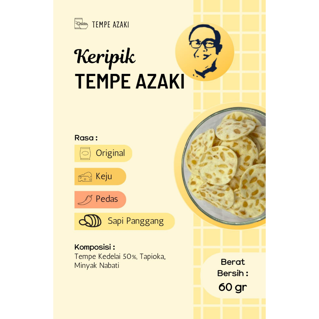 

KERIPIK TEMPE SAGU AZAKI 60gr