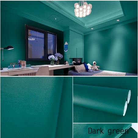 Wallpaper Dinding Polos Hijau Botol