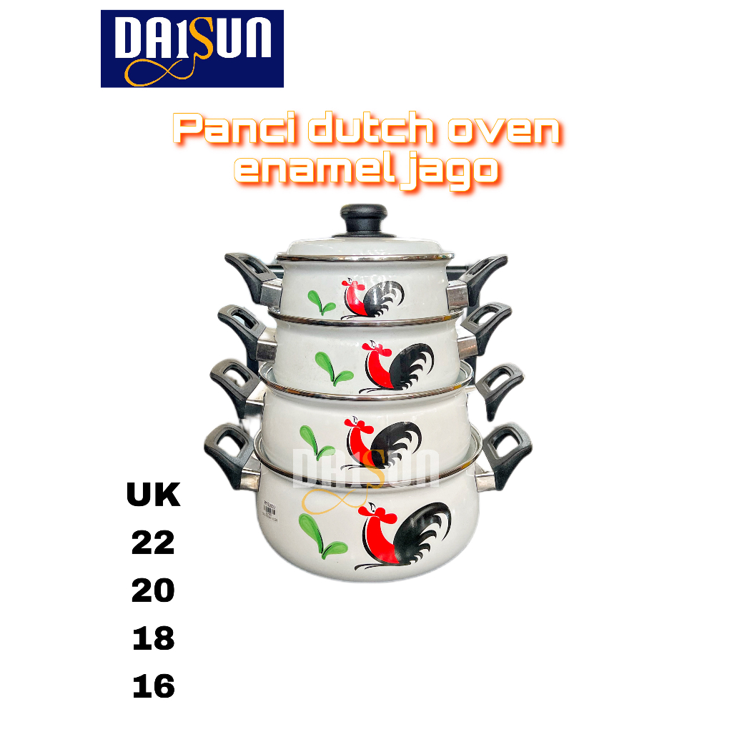 PANCI ENAMEL  DUTCH OVEN AYAM JAGO
