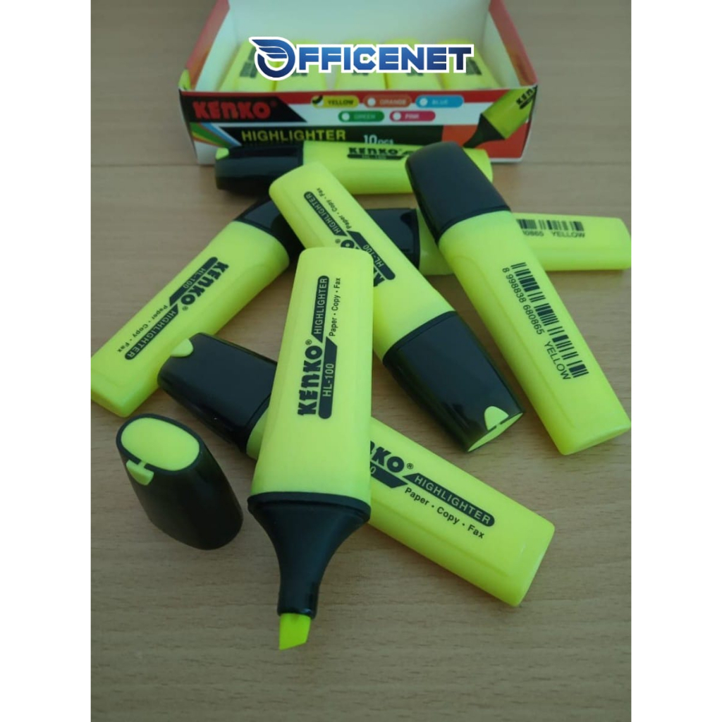 KENKO HIGHLIGHTER NEON COLOR HL-100 PENANDA WARNA