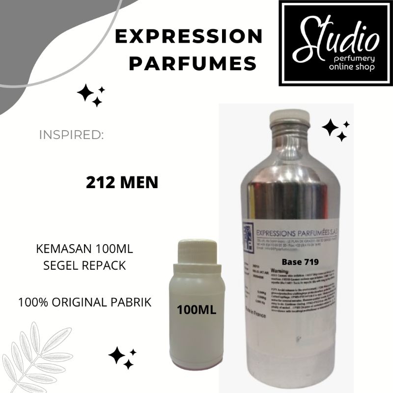 BIBIT PARFUM MURNI EXPRESSION PARFUM 212 MEN | 100ML | BEST SELLER | PARFUME MEN