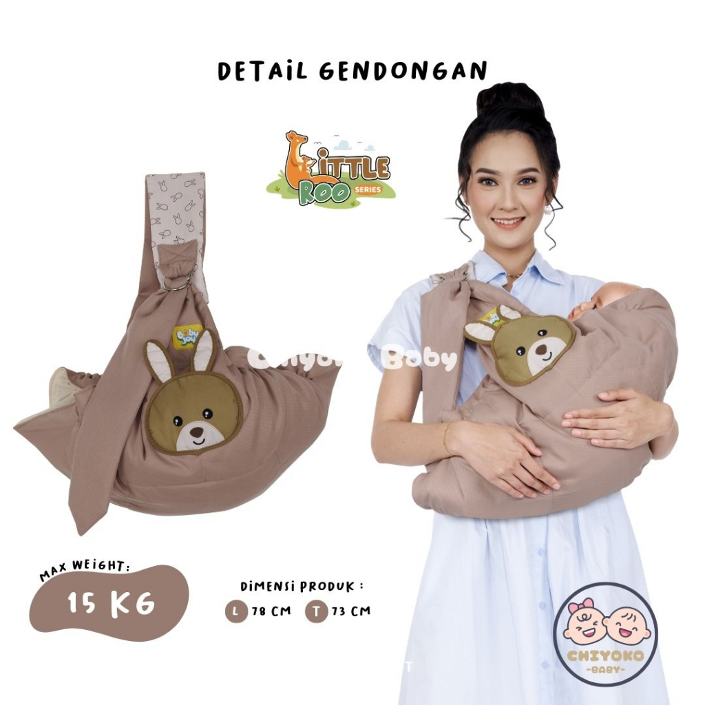 LITTLE ROO SERIES - Gendongan Samping Baby Sling Merk BABY JOY - BJG2024