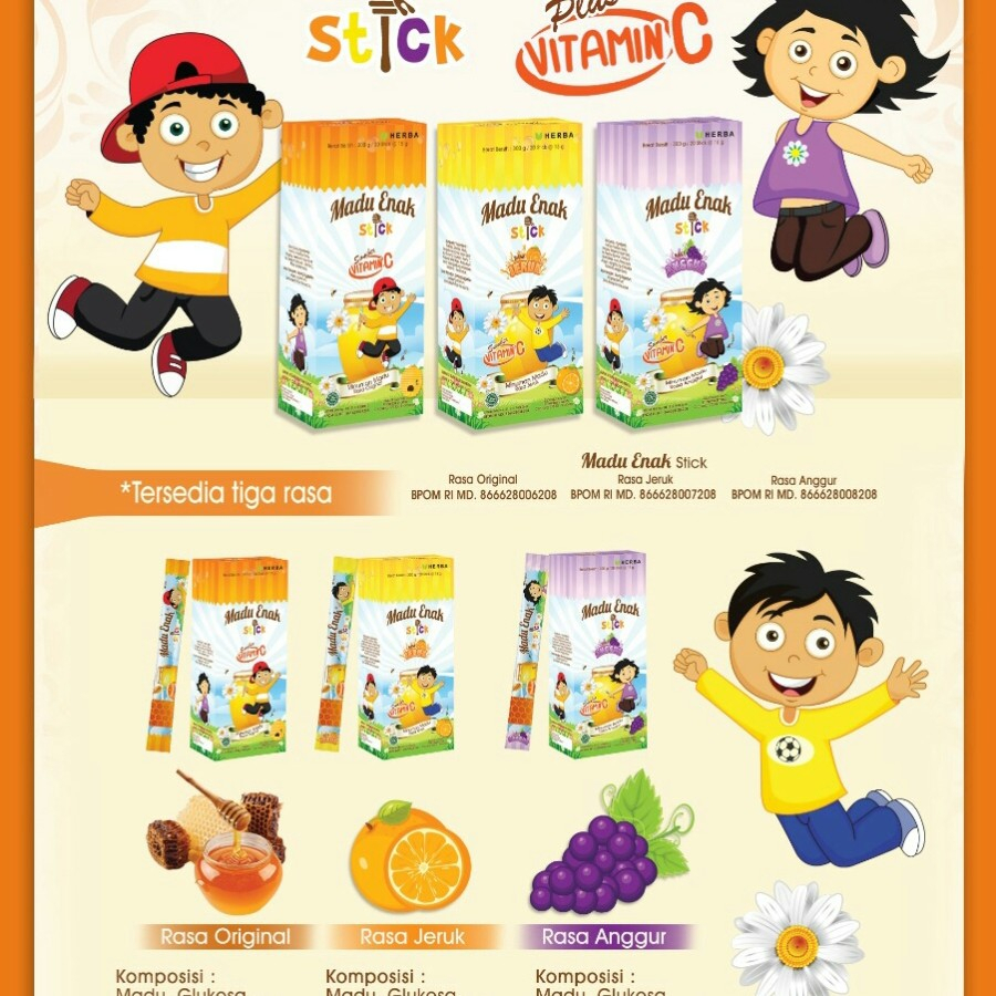 

MADU ENAK STICK (BOX ISI 20 STICK) - MINUMAN SEHAT MADU VARIAN RASA