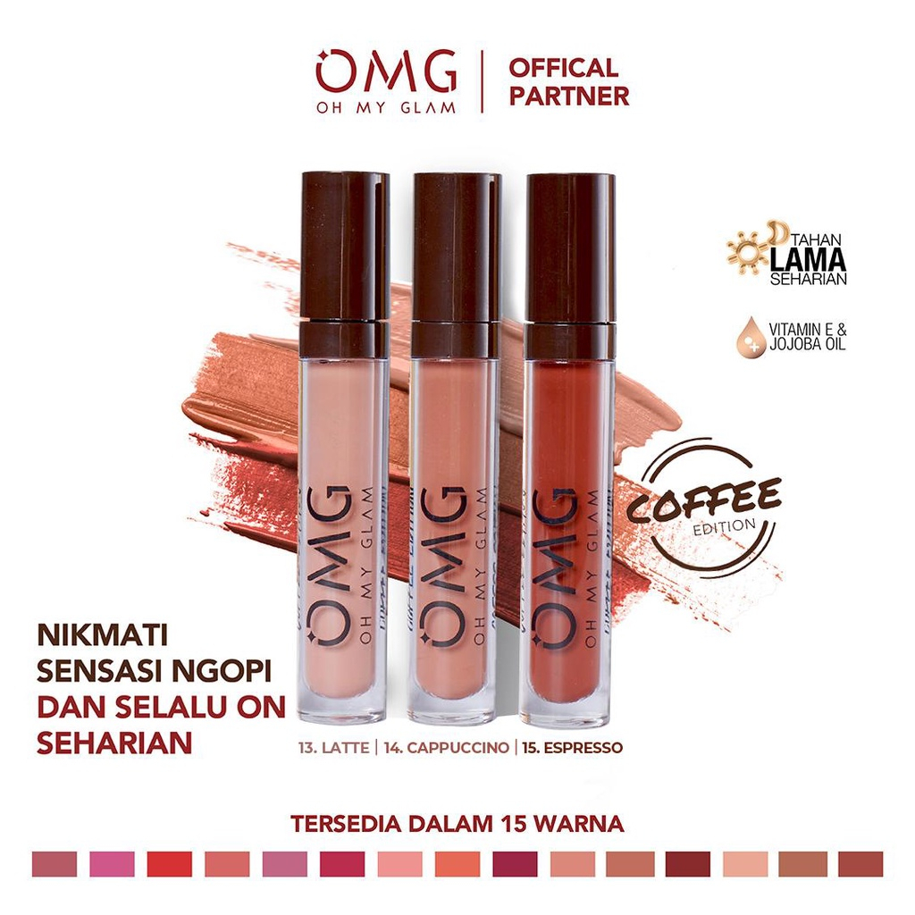 ARJUNA OMG Oh My Glam Matte Kiss Lip Cream Kosmetik KT5