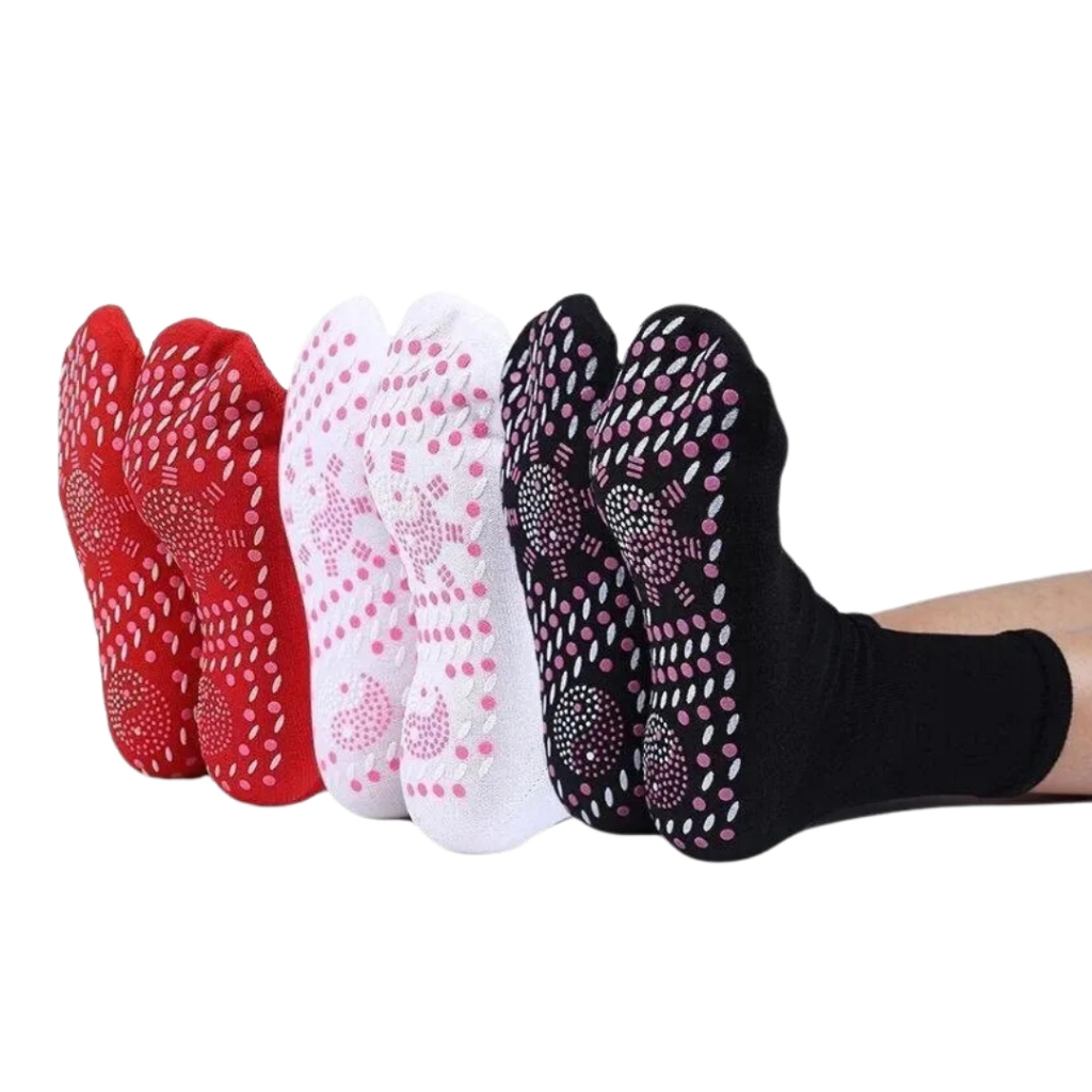 Kaos Kaki Magnet Magnetik Magnetic Terapi Therapy Kesehatan Akupuntur Pelancar Darah Pemanas Penghangat Telapak Kaki Foot Support Tourmaline Massage Socks Anti Pegal Nyeri Kram Dingin Lutut Otot Sendi Kaki Pereda Asam Urat Ampuh Original