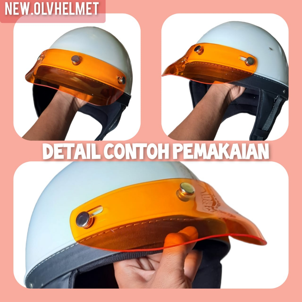 PET HELM TRANSPARAN CHIP / SLIMHEAD / BOGO UNIVERSAL FREE PACKING