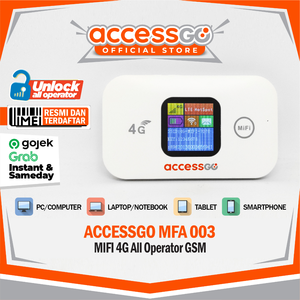 Modem wifi AccessGo MiFi MFA-003 4G With Display All Operator GSM SMARTFREN