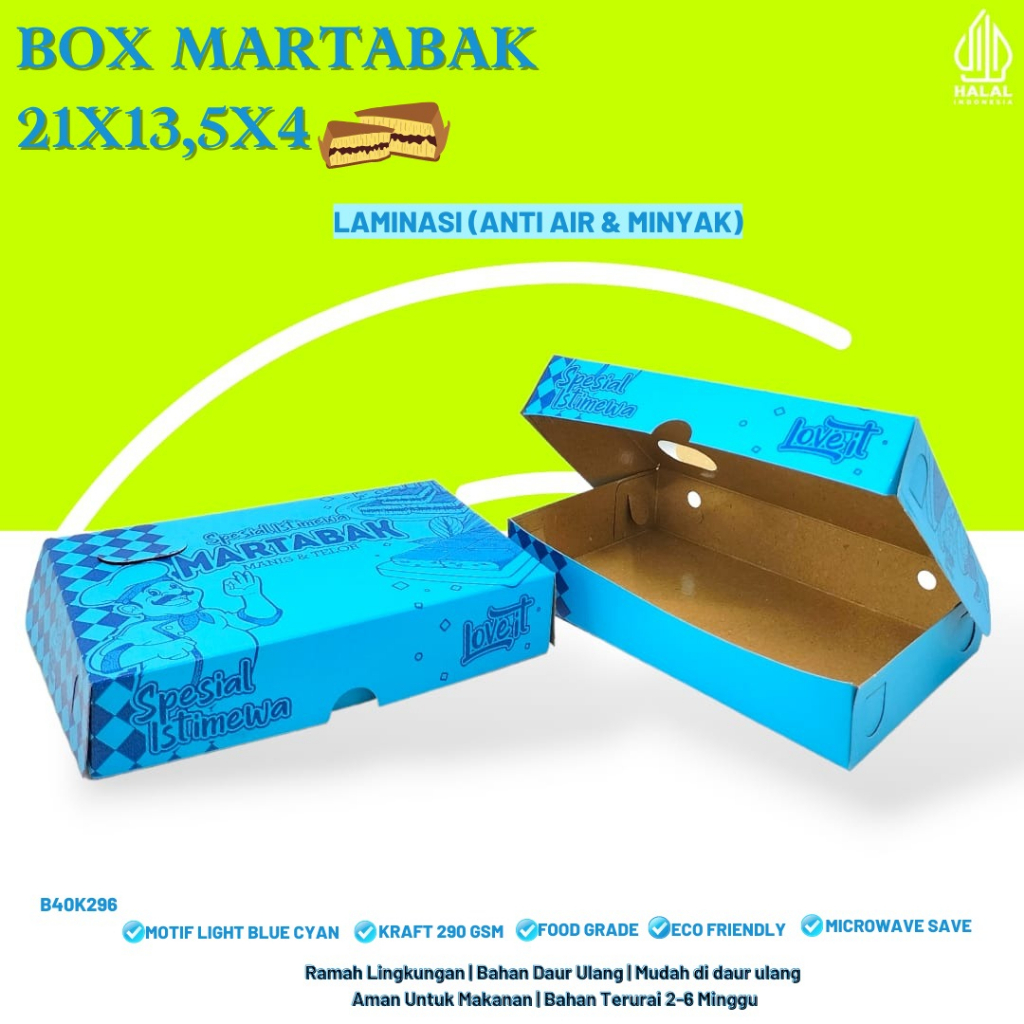 Dus Martabak Laminasi Box Martabak (B40K296-21X13.5X4 Cm)