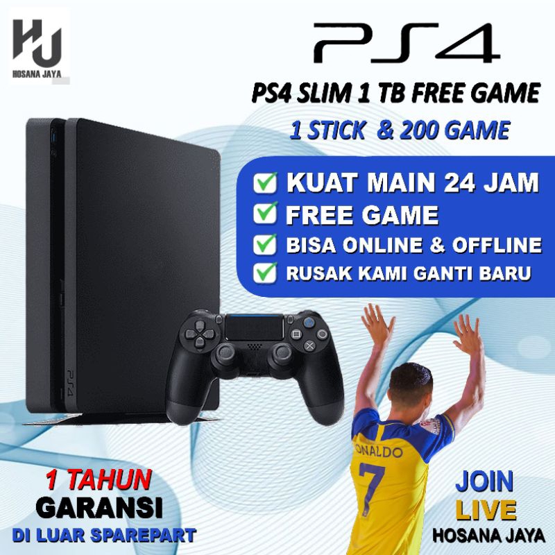 Ps4 Slim SLIM 1TB HEN 12.02 + FULL GAME TERBARU 2025