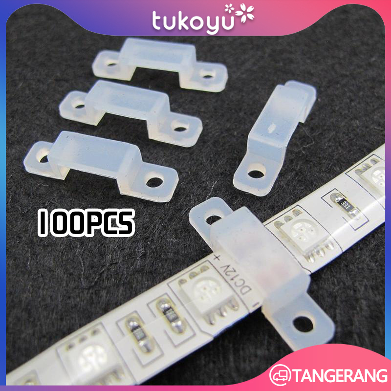 Klem Lampu Led Strip Bening 14*7MM/Klem Kabel LED Strip Transparan/Klem Lampu Led